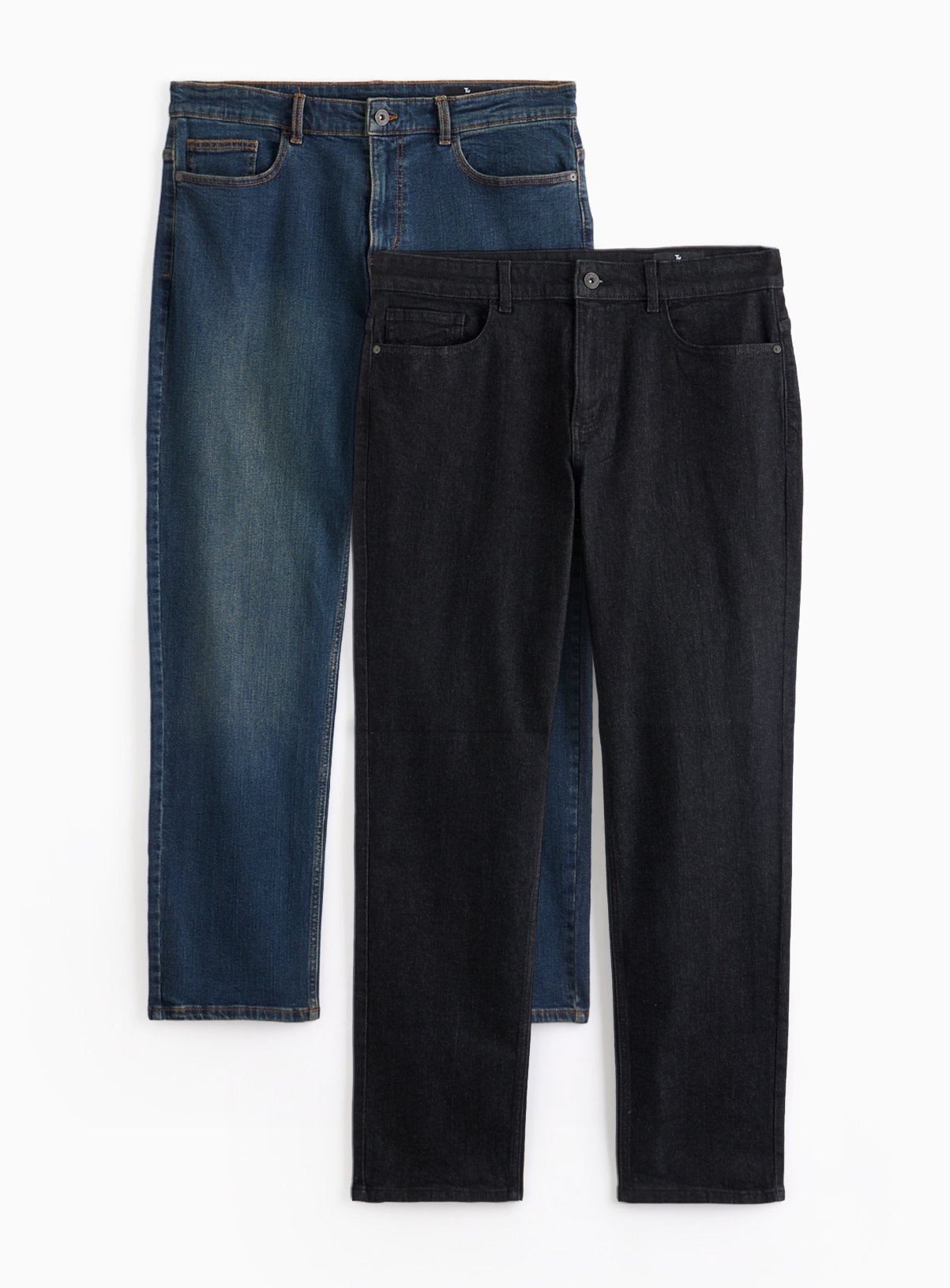 Straight Leg Denim Jeans 2 Pack  34R - Image 1 thumbnail